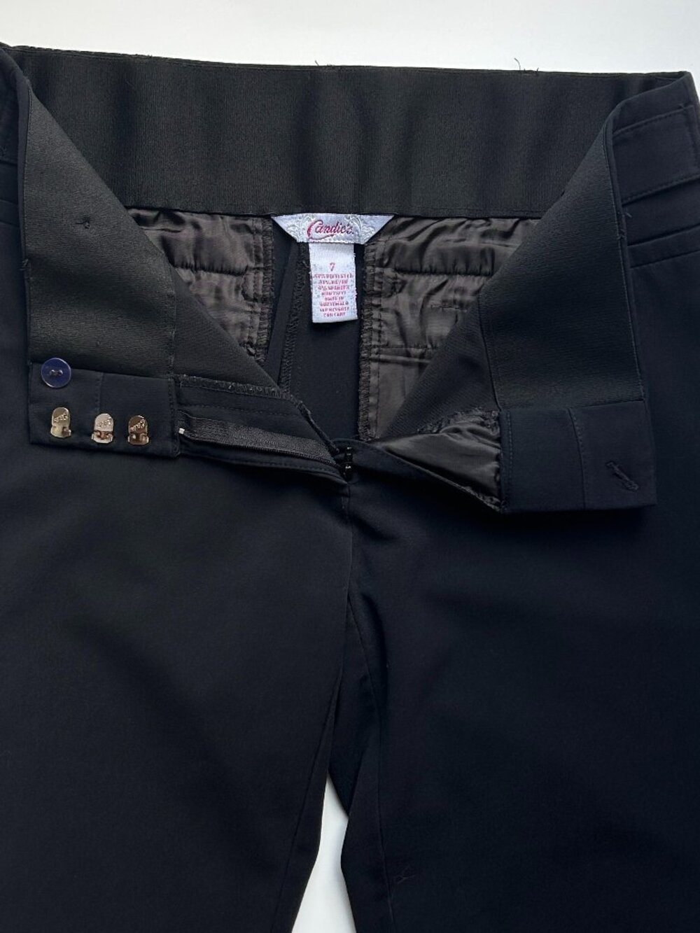 Candie's Women's Bootcut Black Dress Work Career Mid Rise Pants Slacks Size 7 - Picture 2 of 7
